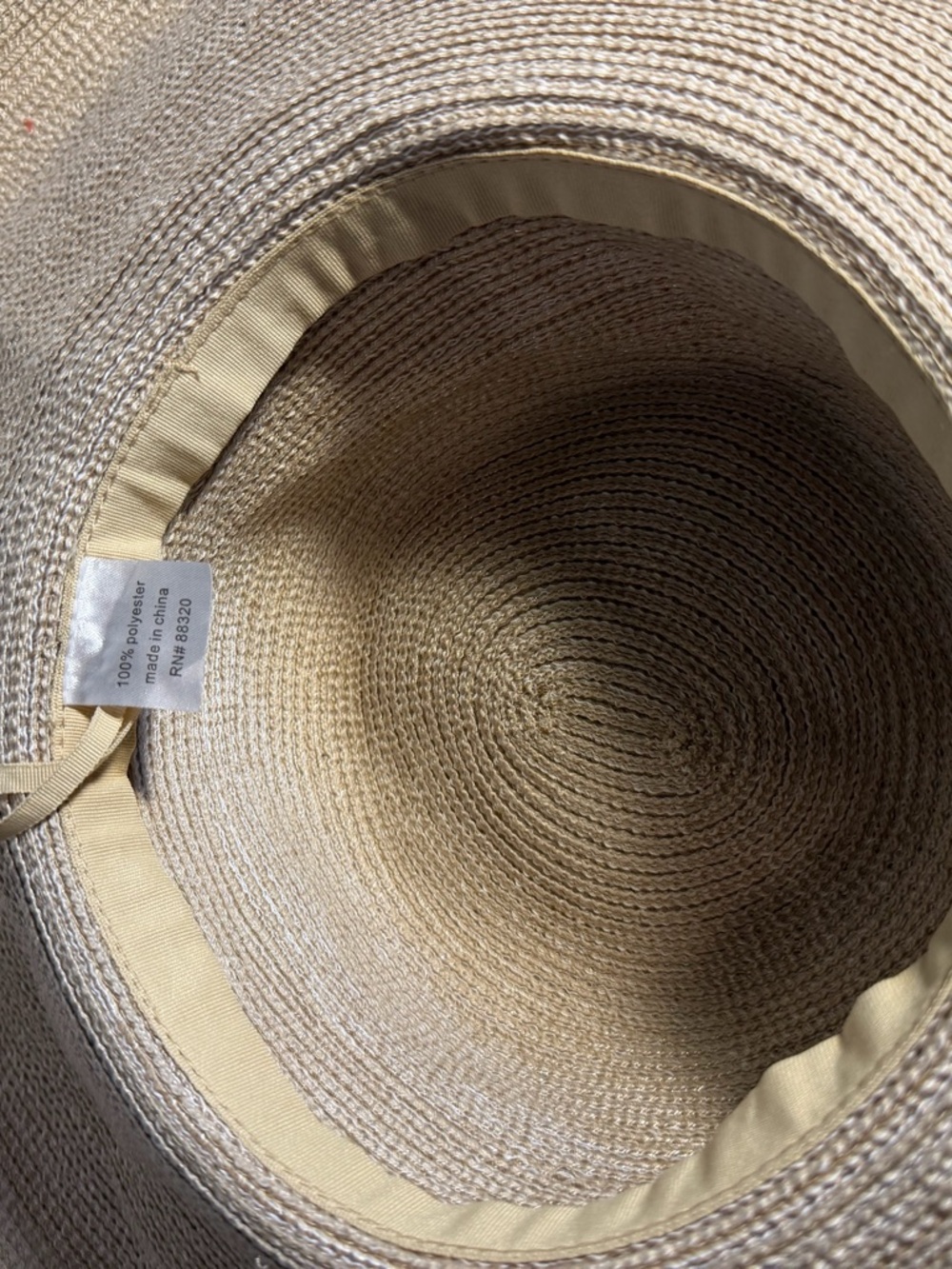 Classic Wide-Brim Straw Sun Hat in Natural Beige - Picture 5 of 8